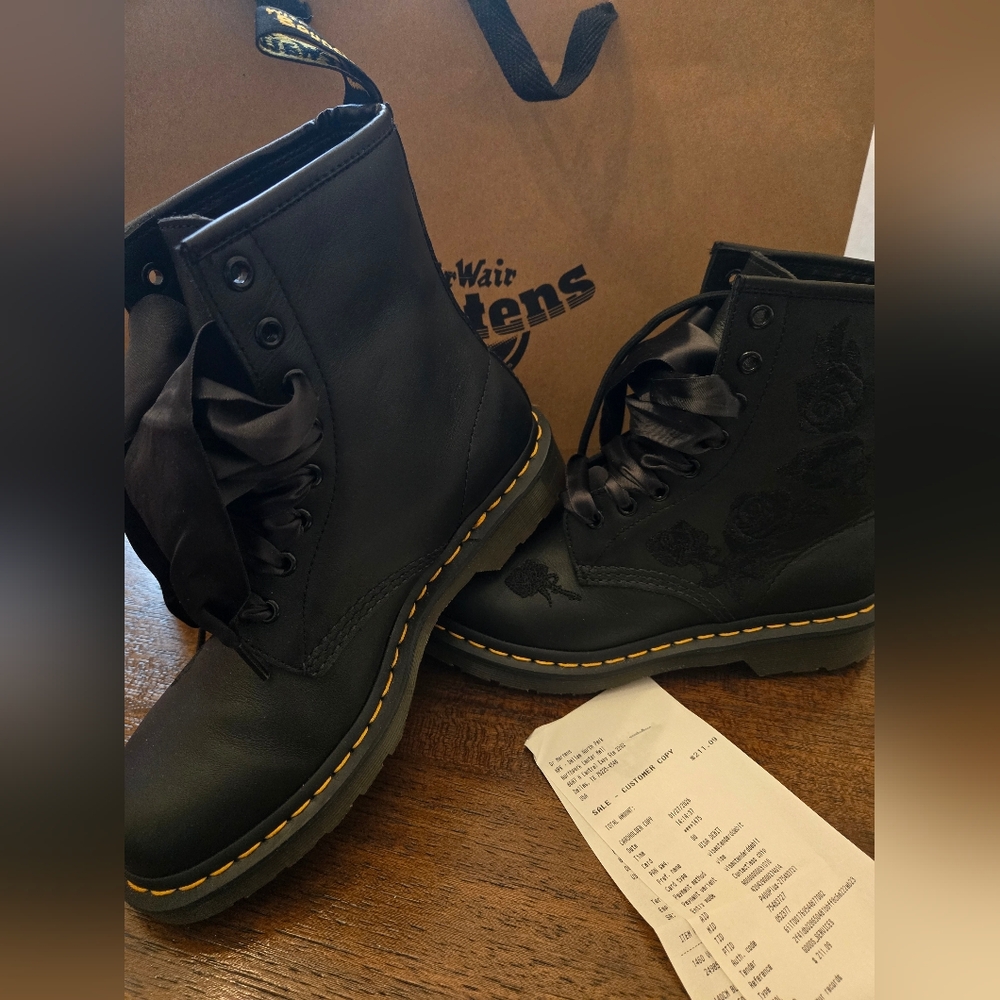 Dr. Marten 1460 Vonda Mono Women's Floral Boots US Size 7 UK 5